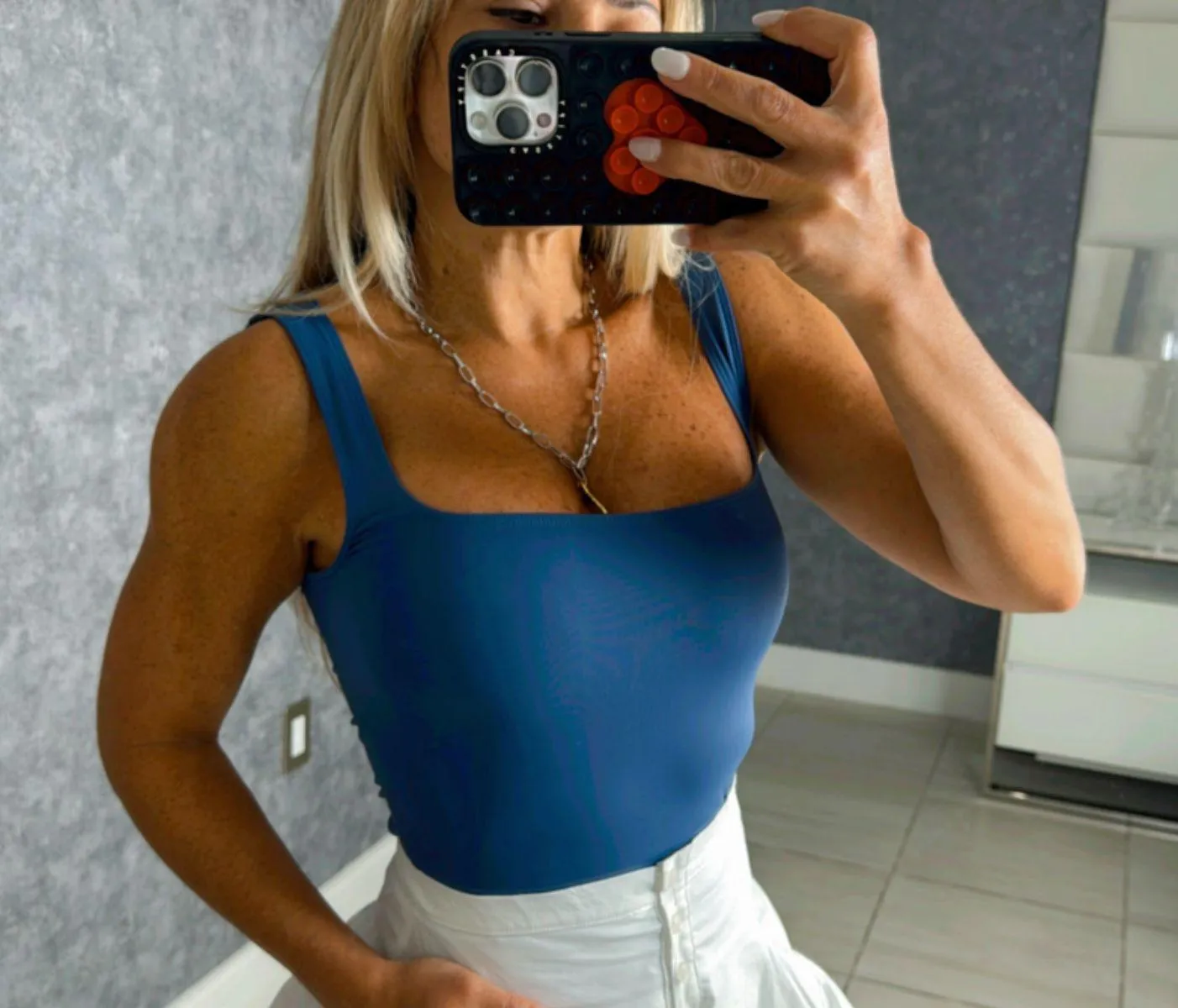 1087 Square neck tank bodysuit