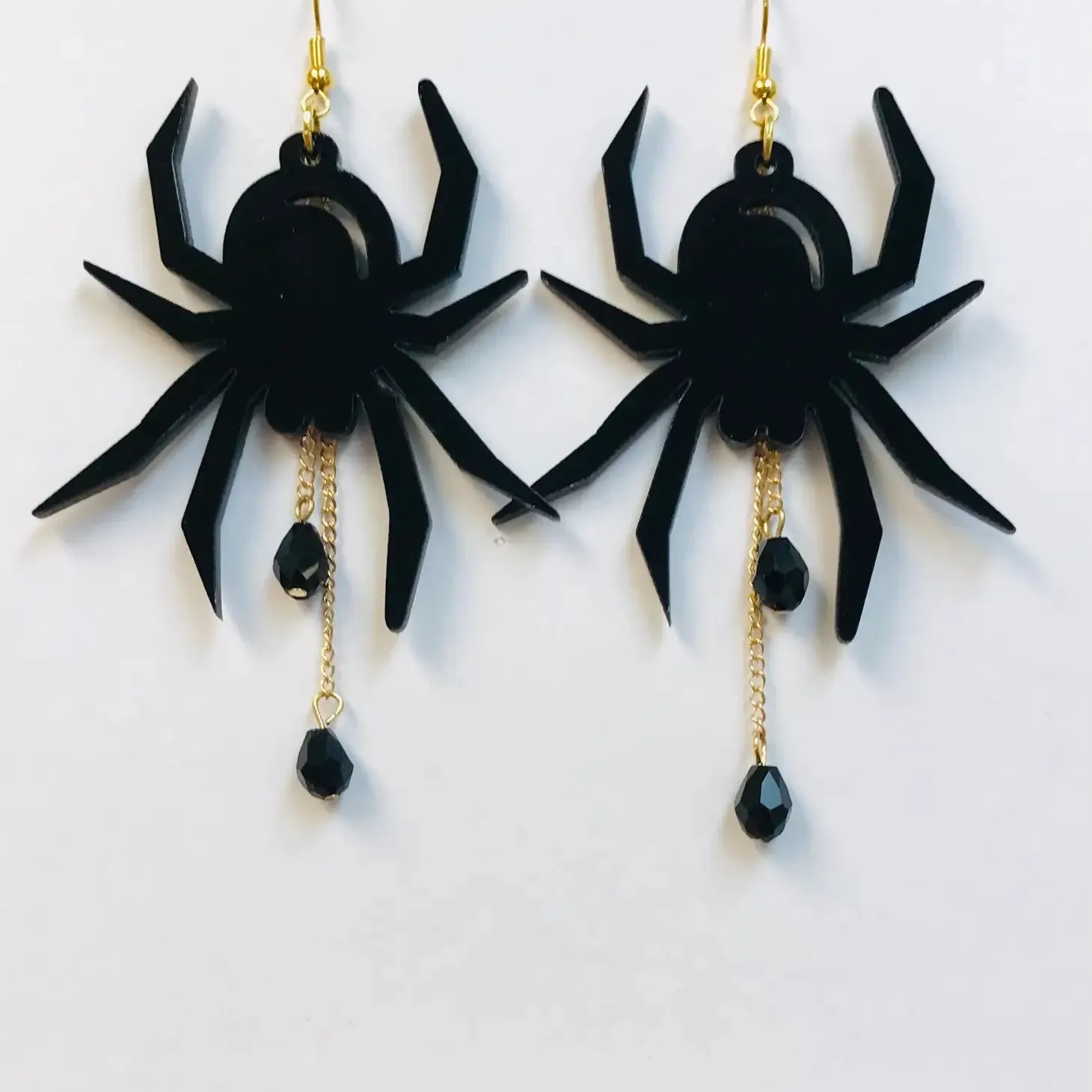 Acrylic Spider Dangle Earrings