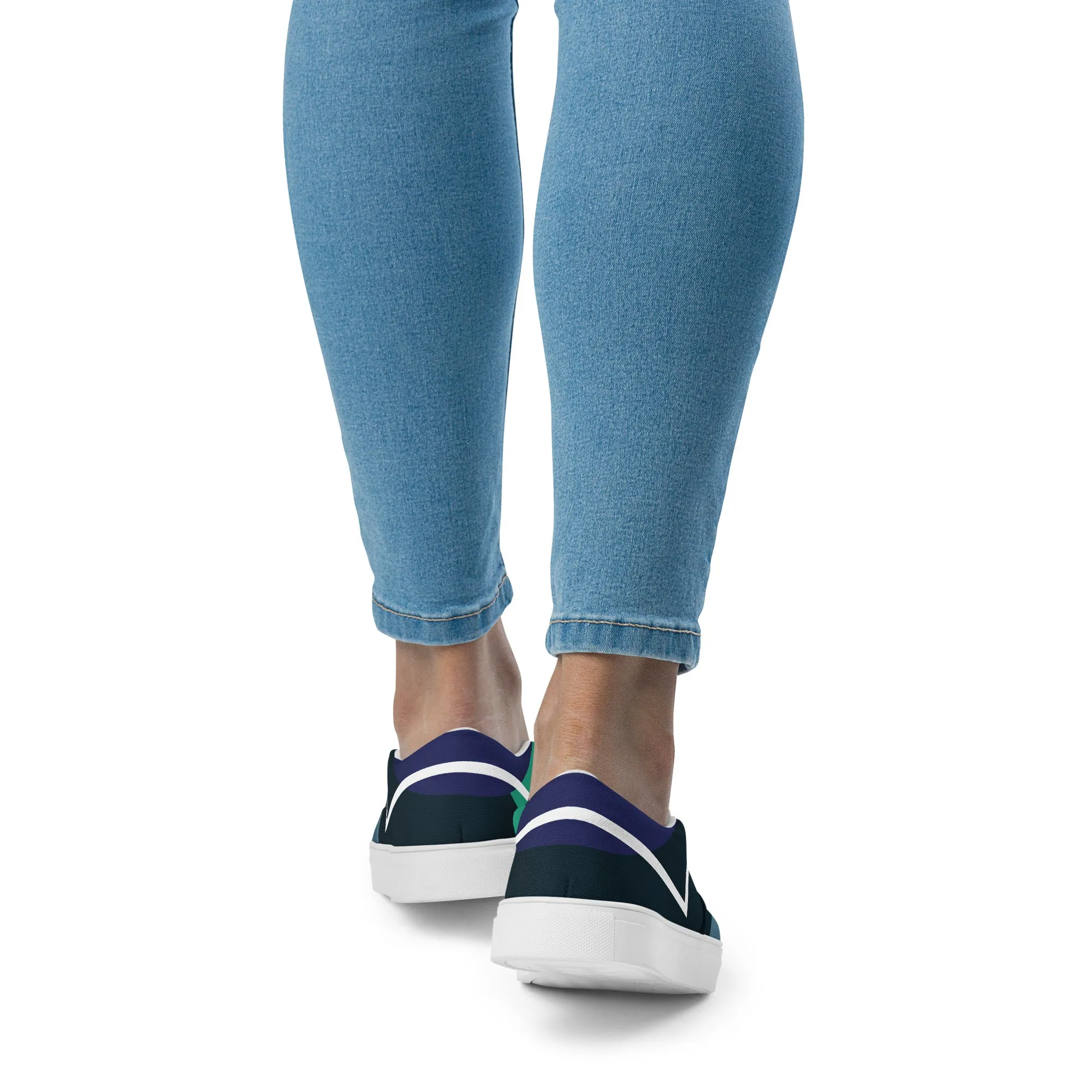 ARTIST Women’s Slip-On Canvas Shoes (Blue Shades)