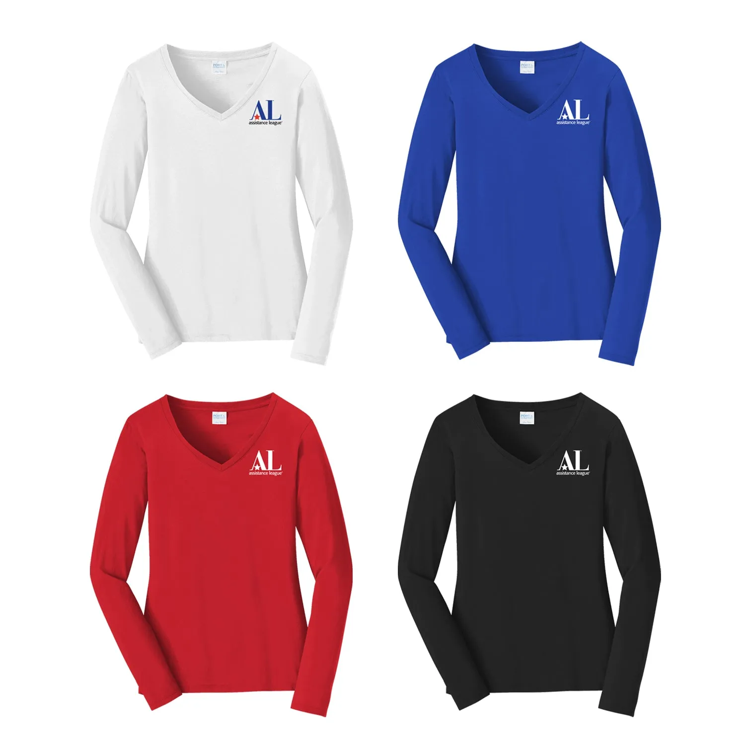 Assistance League Long Sleeve Ladies V-Neck Tee