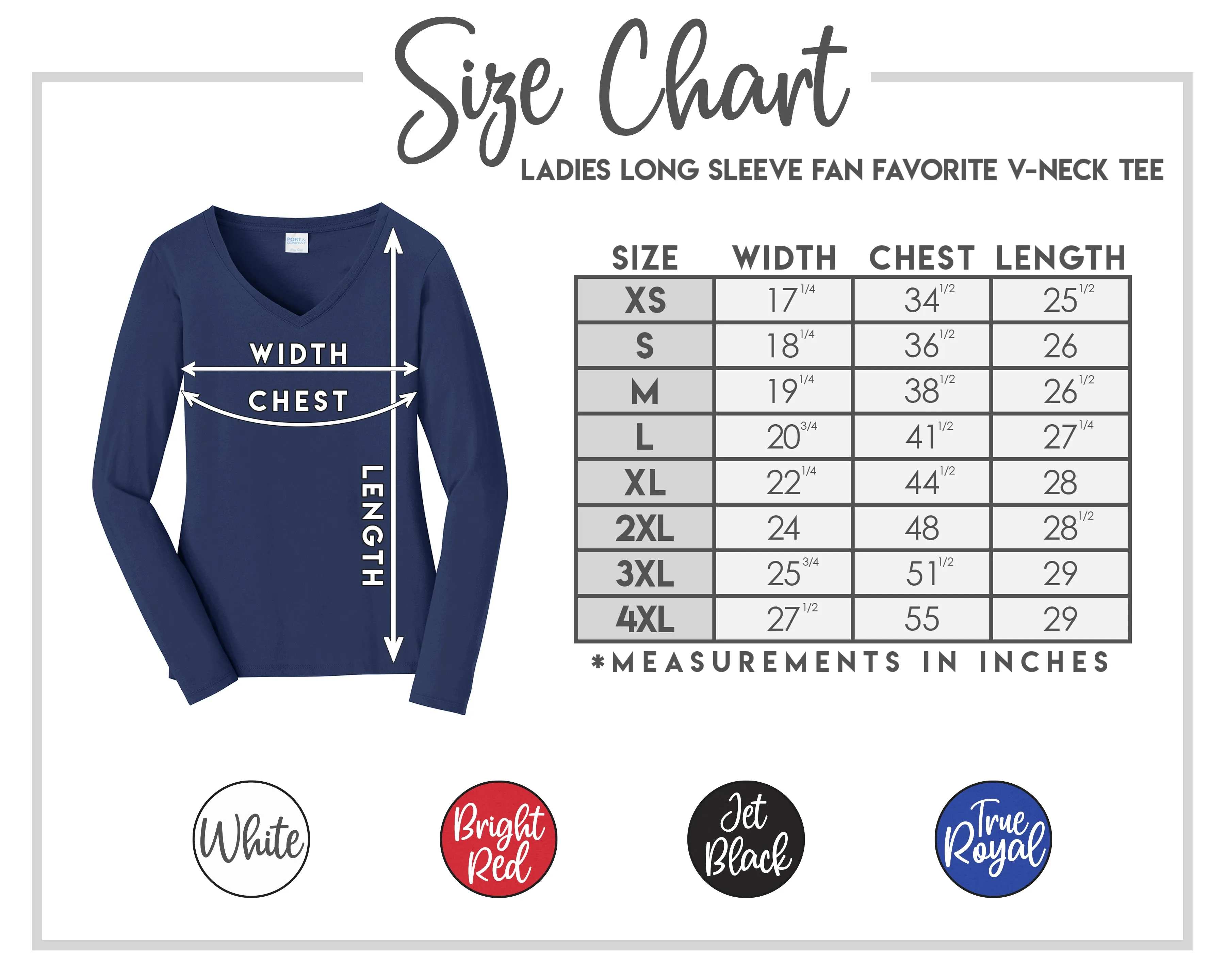 Assistance League Long Sleeve Ladies V-Neck Tee