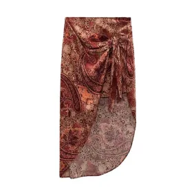 BOHEMIAN PRINTED MIDI SKIRT