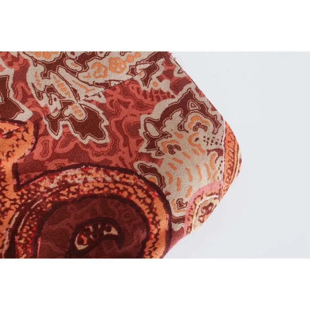 BOHEMIAN PRINTED MIDI SKIRT