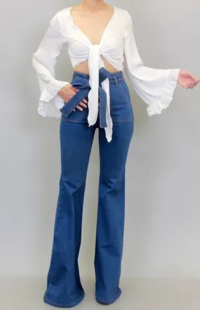 Flirty Fit Wide Leg Jeans