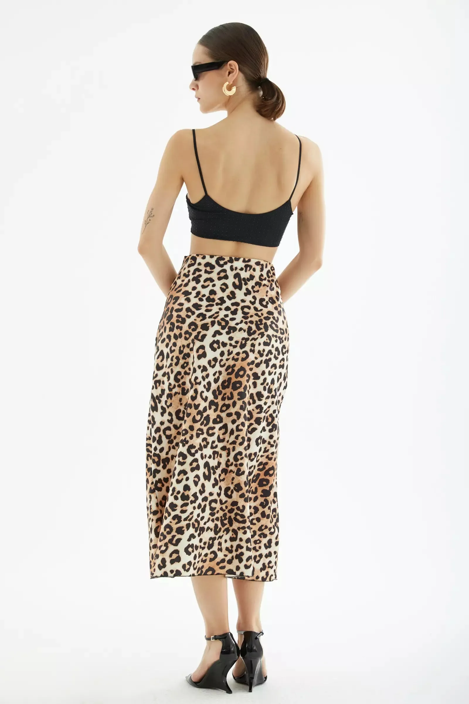 FRV Printed satin sleeveless mini skirt - Saint-Nazaire
