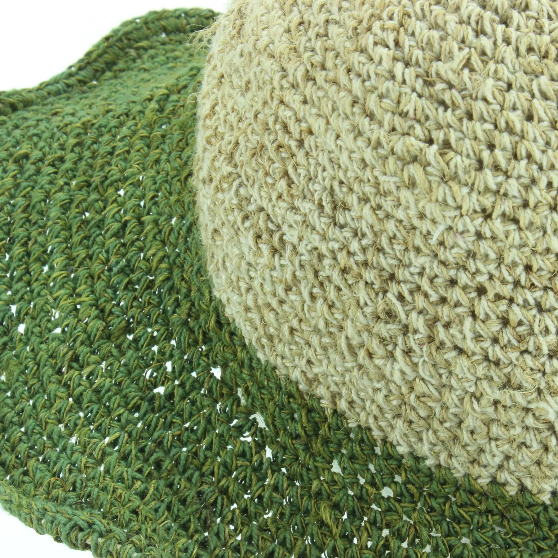 Hemp & Cotton Sun Hat - Two-tone Green