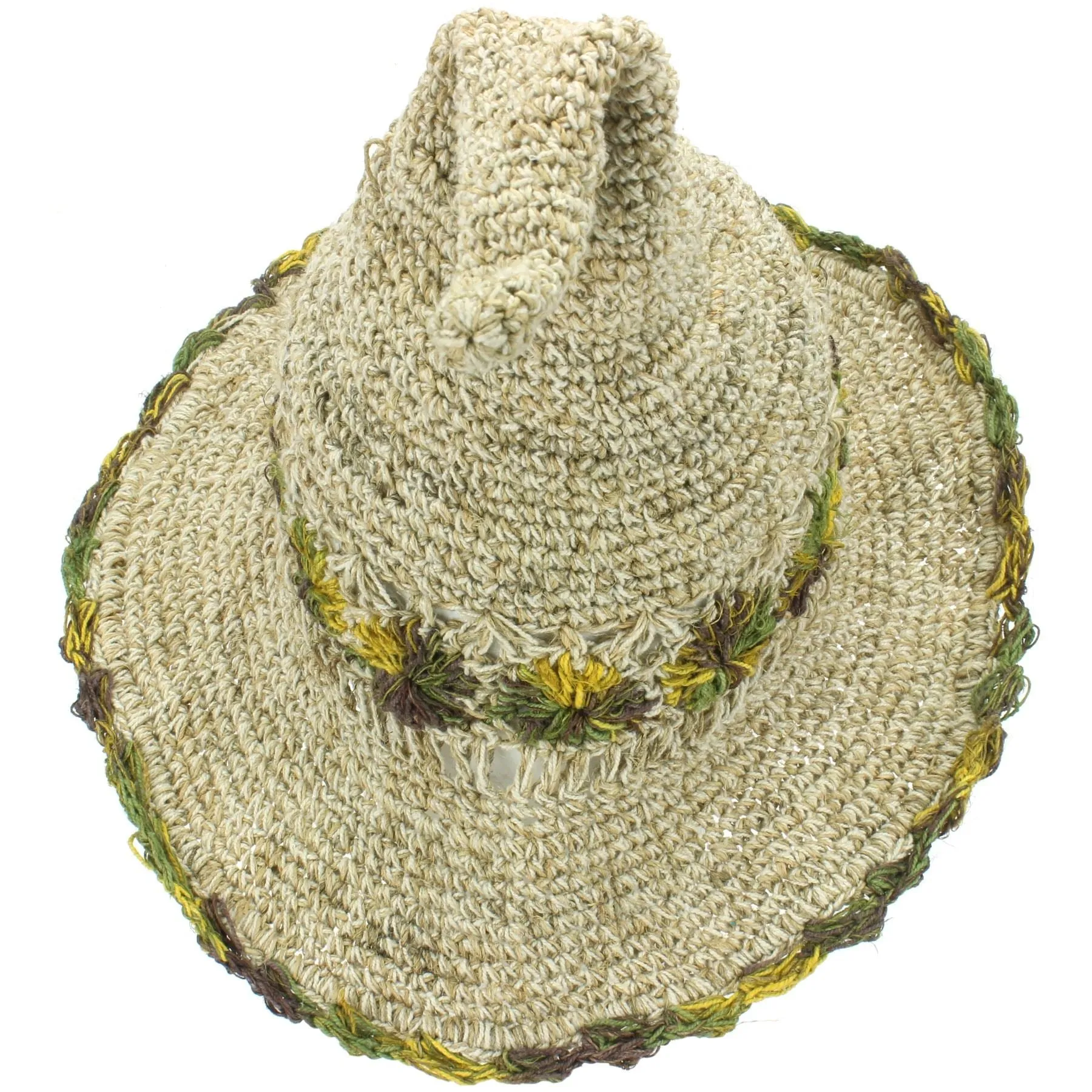 Hemp & Cotton Sun Hat - Wizard Yellow Green