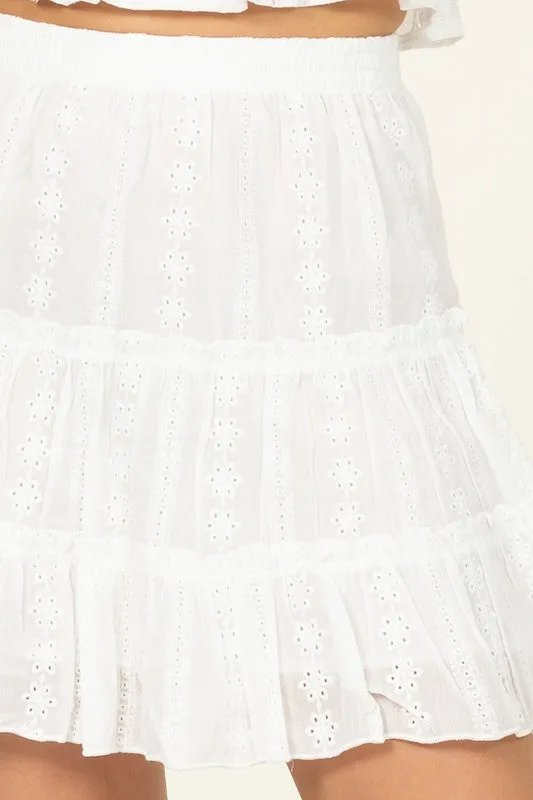 HYFVE Forever Classy High Waist Tiered Mini Skirt