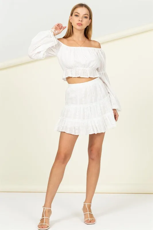 HYFVE Forever Classy High Waist Tiered Mini Skirt
