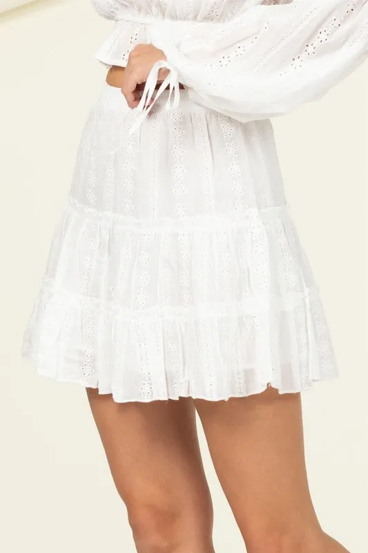 HYFVE Forever Classy High Waist Tiered Mini Skirt