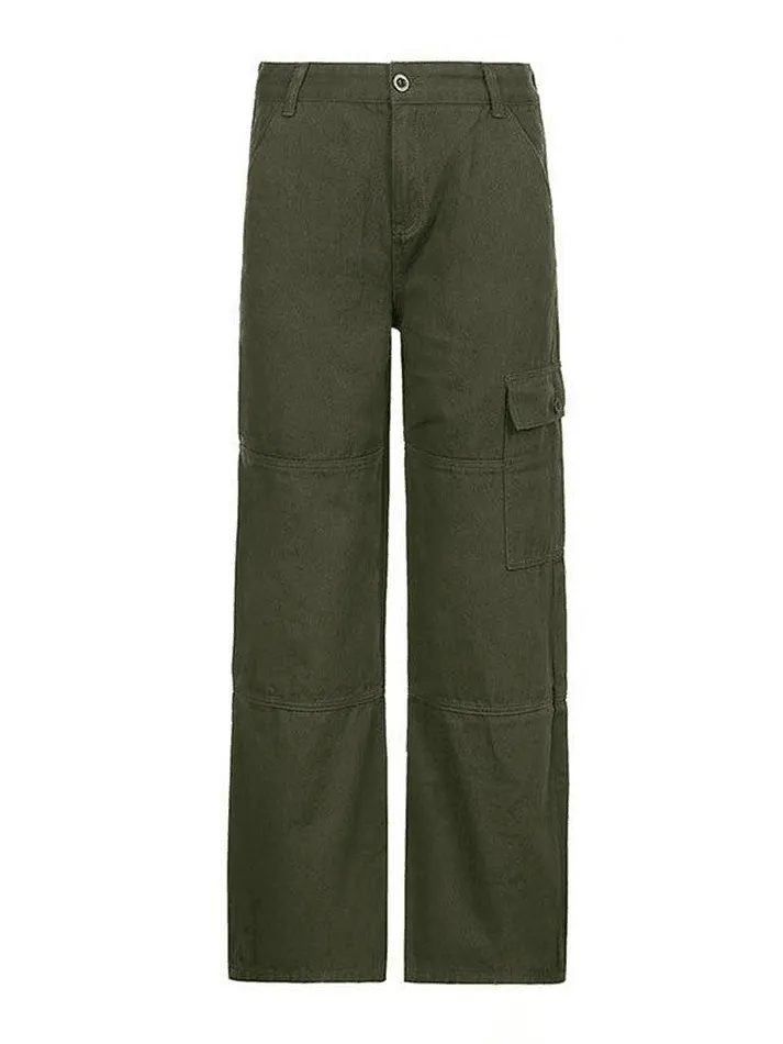 Joskaa Pocket Patched Straight Cargo Jeans