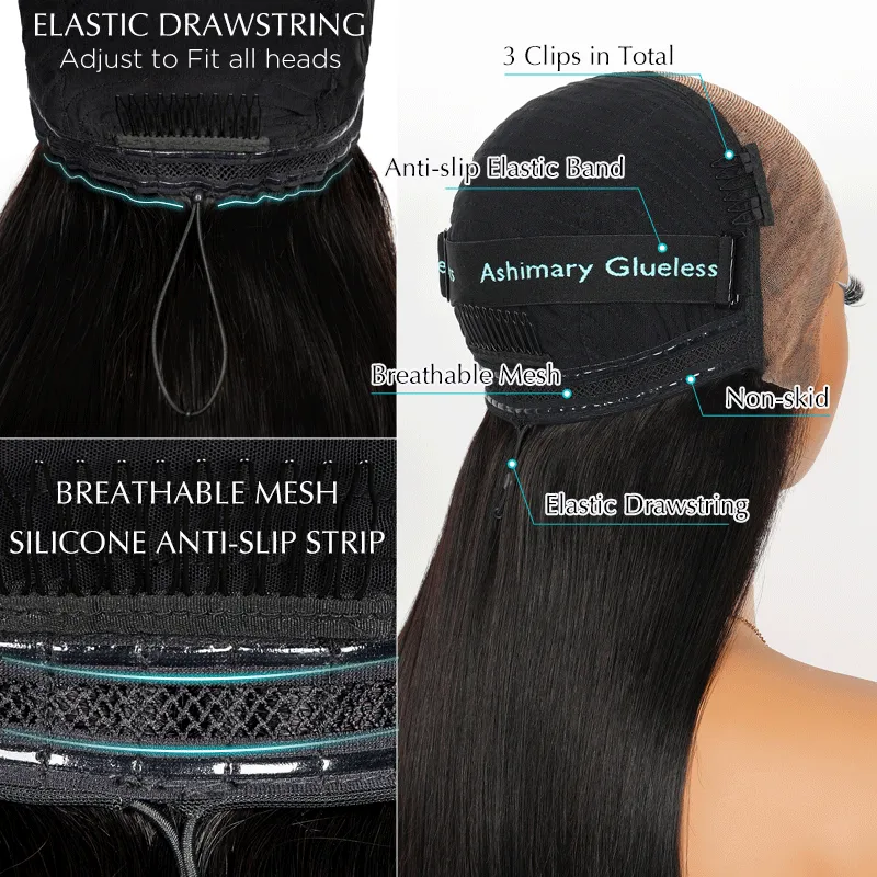 Layered Cut Salon Hairstyles Highlight Color Body Wave 13x4 Transparent Lace Front Wig Curtain Bangs 100% Human Hair