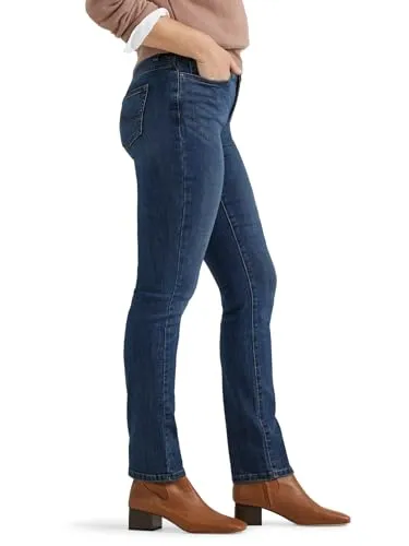 Lee Women's Ultra Lux Comfort with Flex Motion Straight Leg Jean Royal