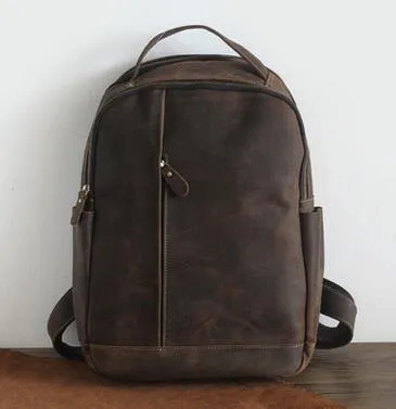 Luxury Genuine Leather Casual Backpack