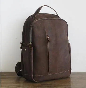 Luxury Genuine Leather Casual Backpack