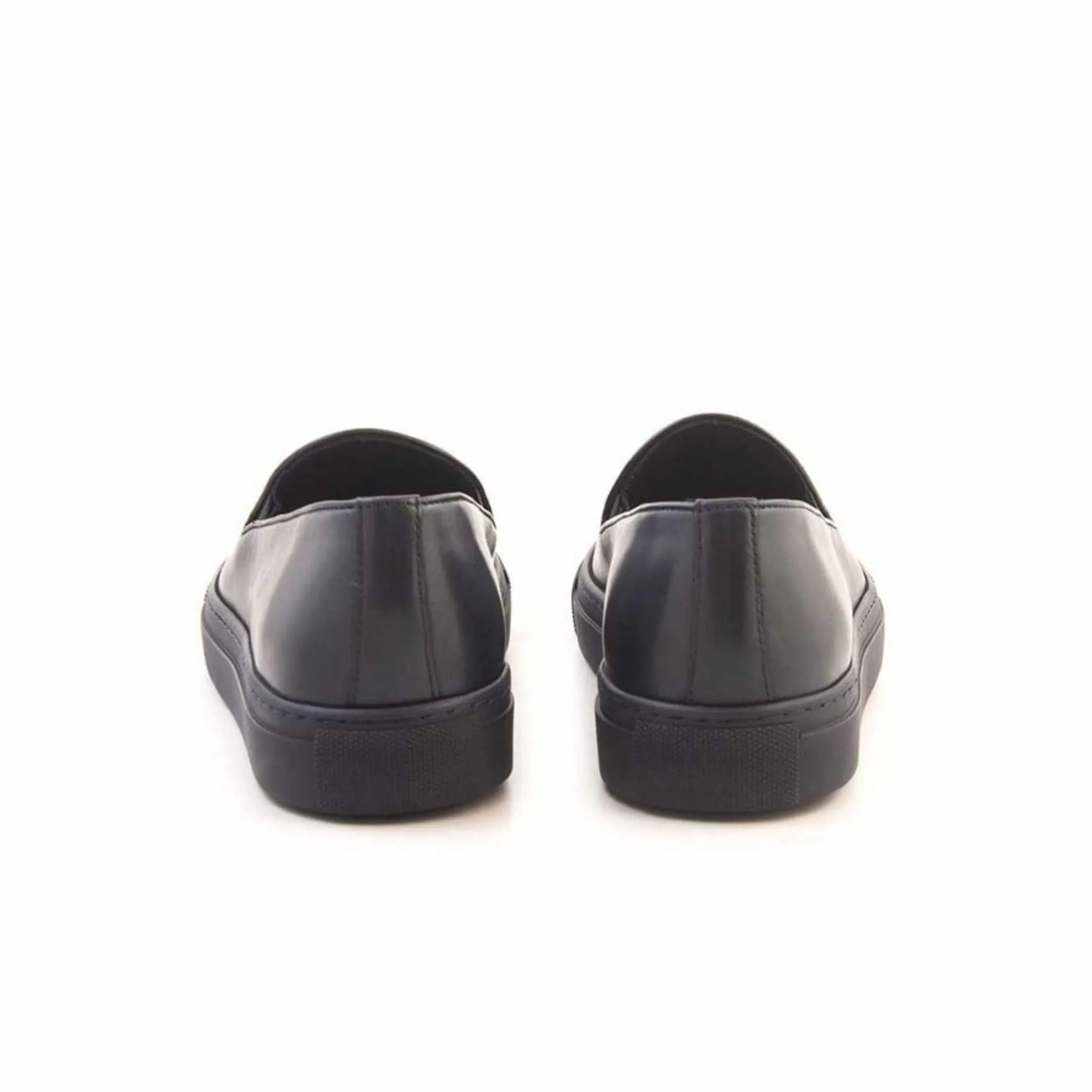 Madasat Navy Blue Leather Casual Shoes - 607 |