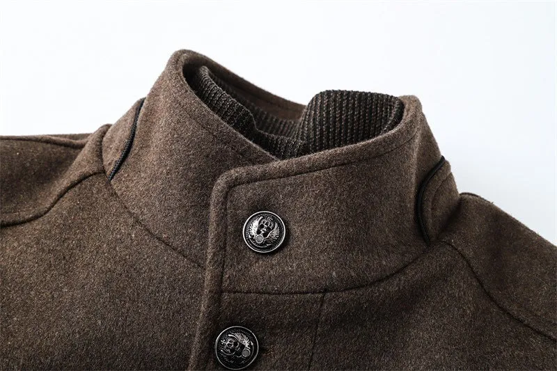 Men's Wool Royal Jodhpuri Style Overcoat with Waistcoat