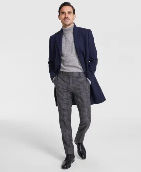 Michael Kors Mens Classic fit Overcoat Coat 40 R Blue