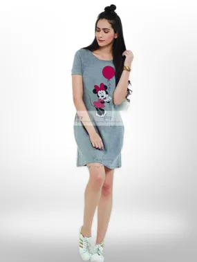 Minnie Mouse Loves Balloon Long T-shirt For Women's