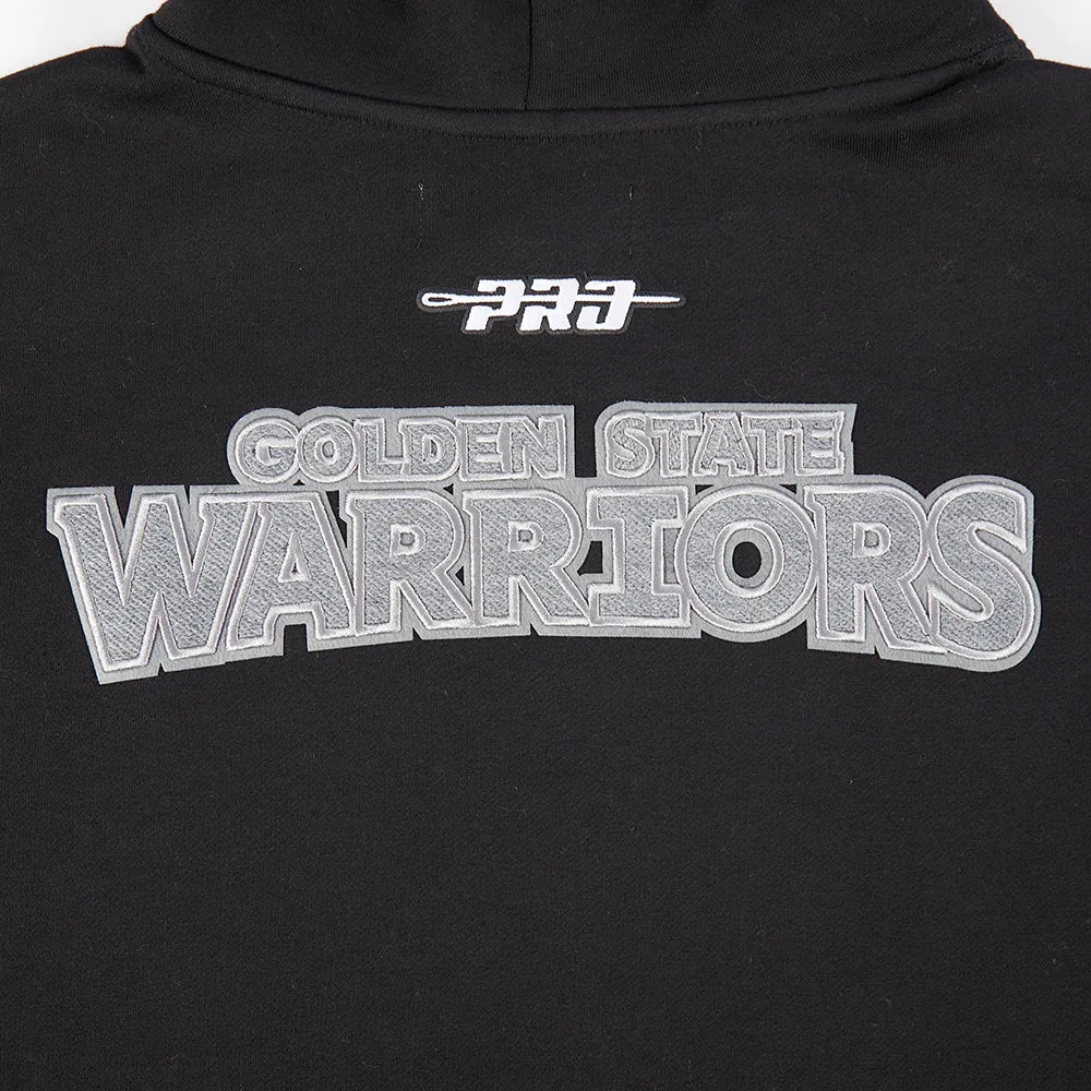 NBA GOLDEN STATE WARRIORS REVERSE FRENCH TERRY MEN'S DROP SHOULDER F (BLACK)