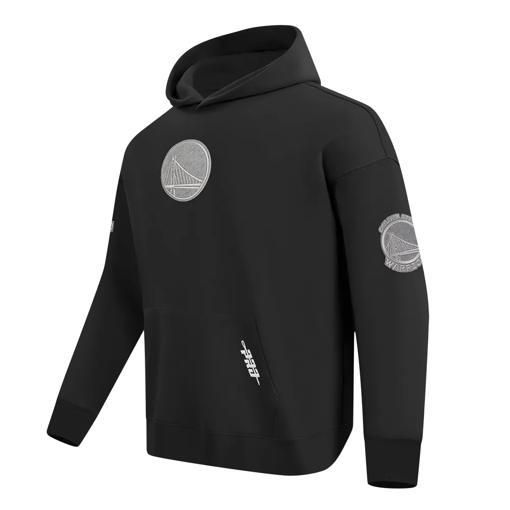 NBA GOLDEN STATE WARRIORS REVERSE FRENCH TERRY MEN'S DROP SHOULDER F (BLACK)