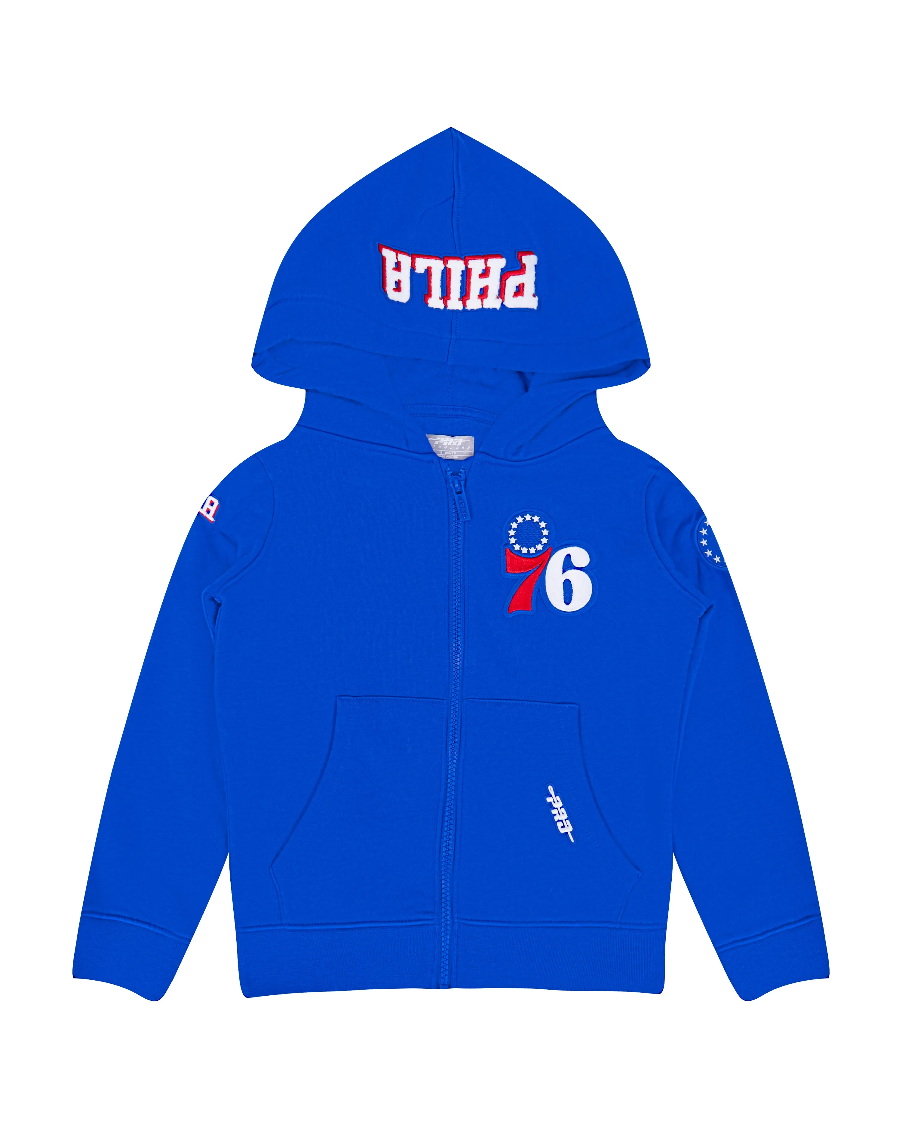 NBA PHILADELPHIA 76ERS CLASSIC LITTLE BOYS FLC FZ HOODIE (ROYAL BLUE)
