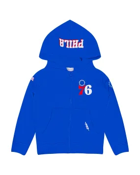 NBA PHILADELPHIA 76ERS CLASSIC LITTLE BOYS FLC FZ HOODIE (ROYAL BLUE)
