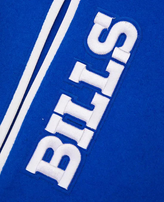 NFL BUFFALO BILLS  RIBBED WOOL VARSITY JACKET | NFL LEATHER JACKET