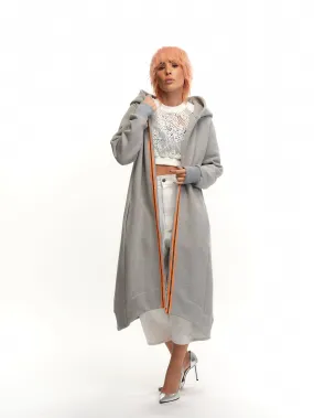 Oversized Grey Maxi Hoodie