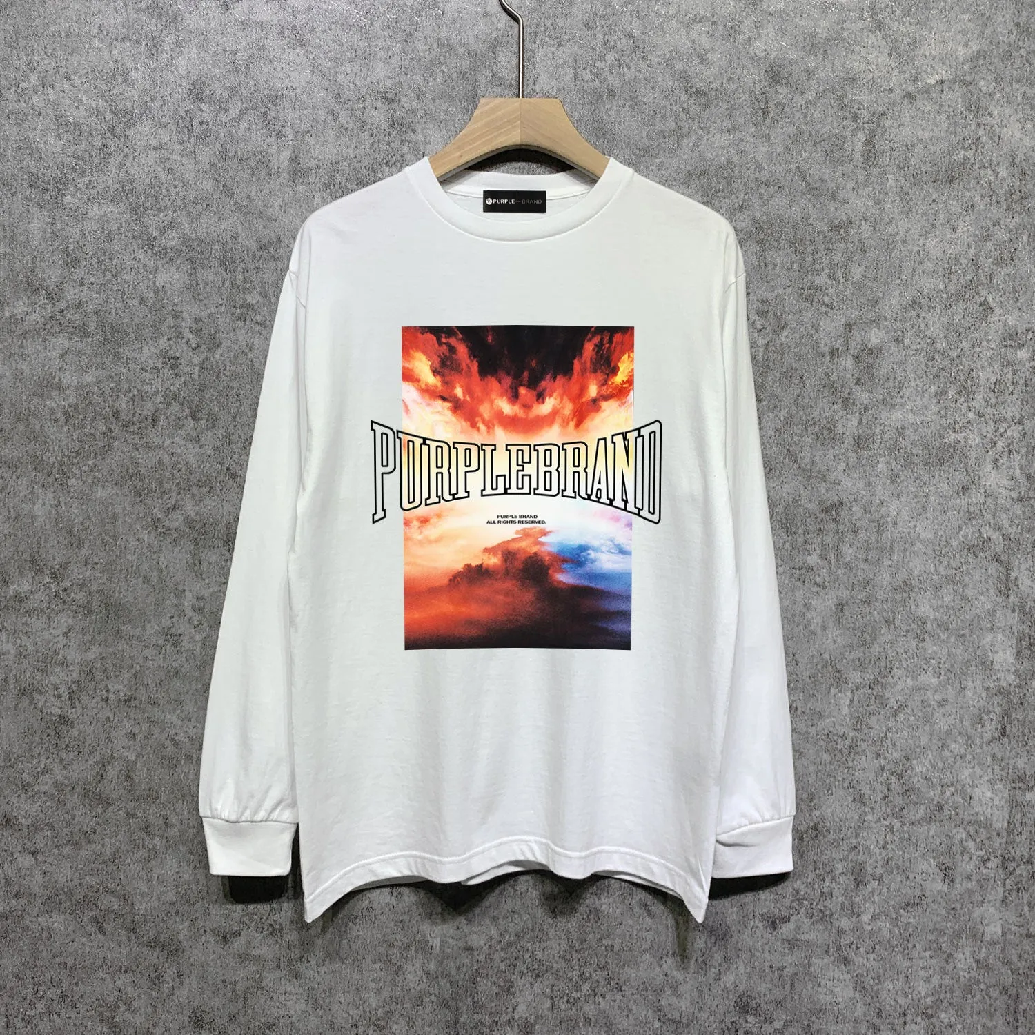 Purple Brand Long Sleeve T-Shirt Long Fashion Loose Long Sleeve Top