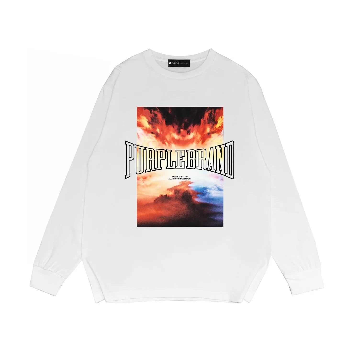 Purple Brand Long Sleeve T-Shirt Long Fashion Loose Long Sleeve Top