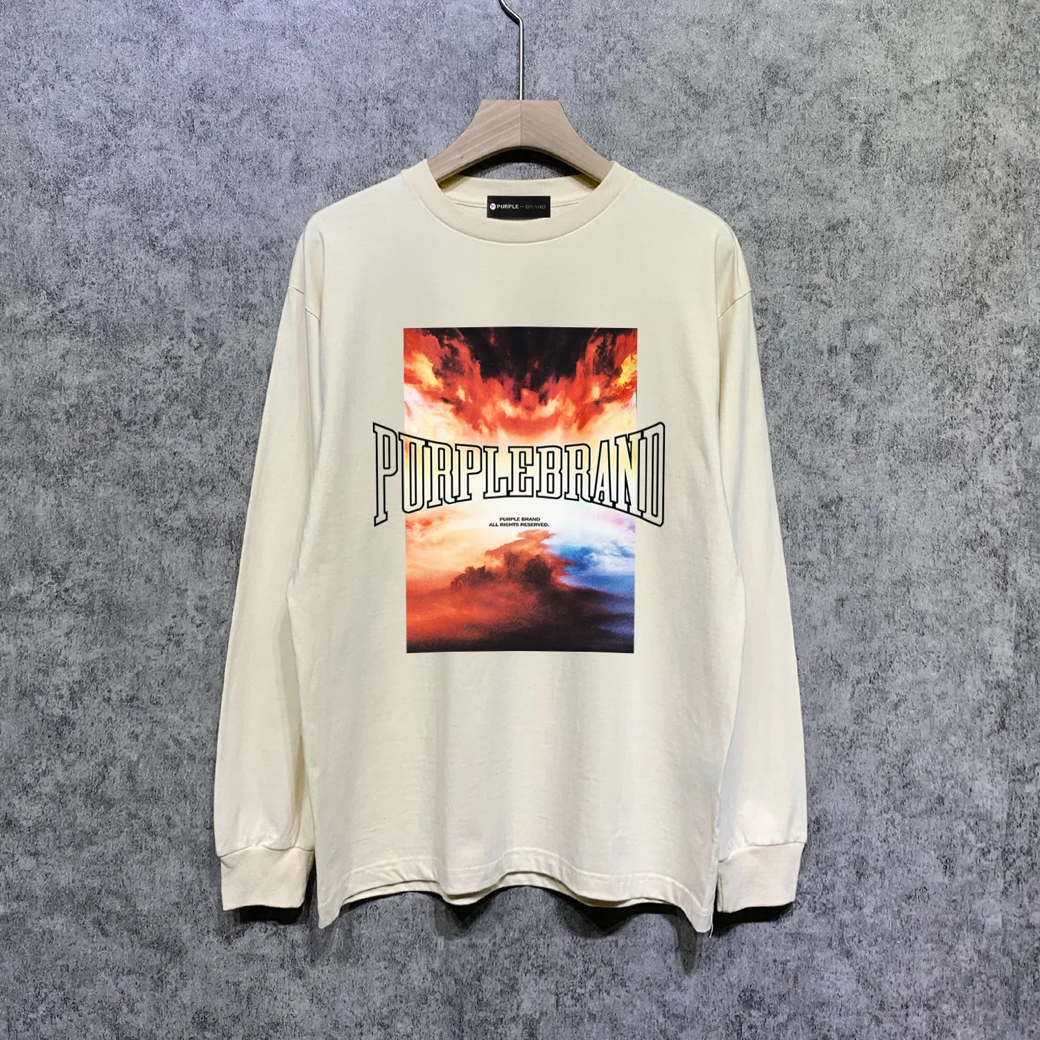 Purple Brand Long Sleeve T-Shirt Long Fashion Loose Long Sleeve Top