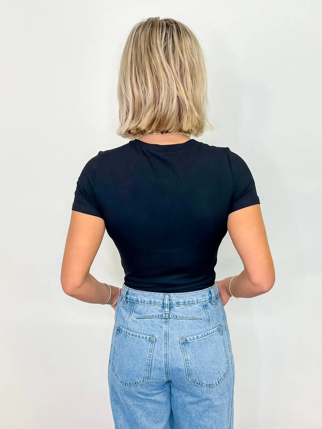 Refined Basic Bodysuit - Black