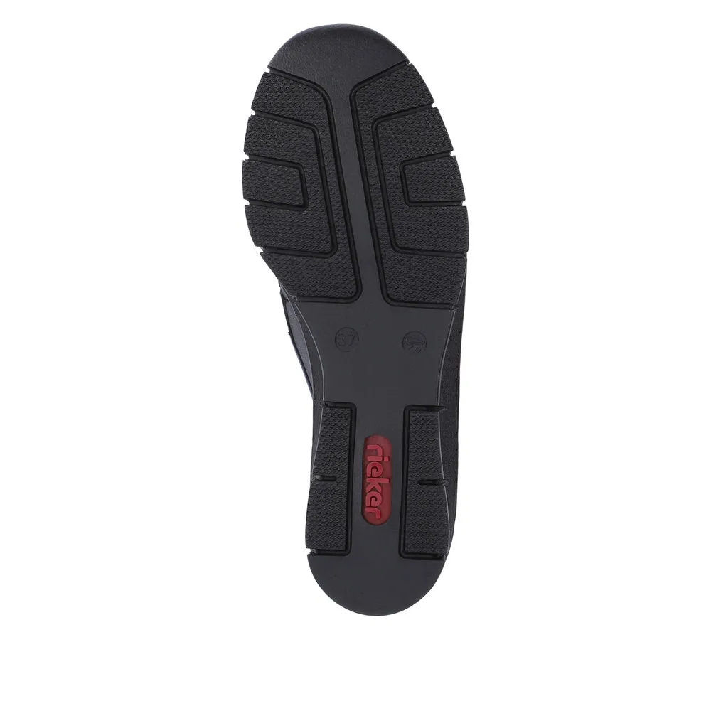 Rieker Ladies Patchwork Slip On Shoe