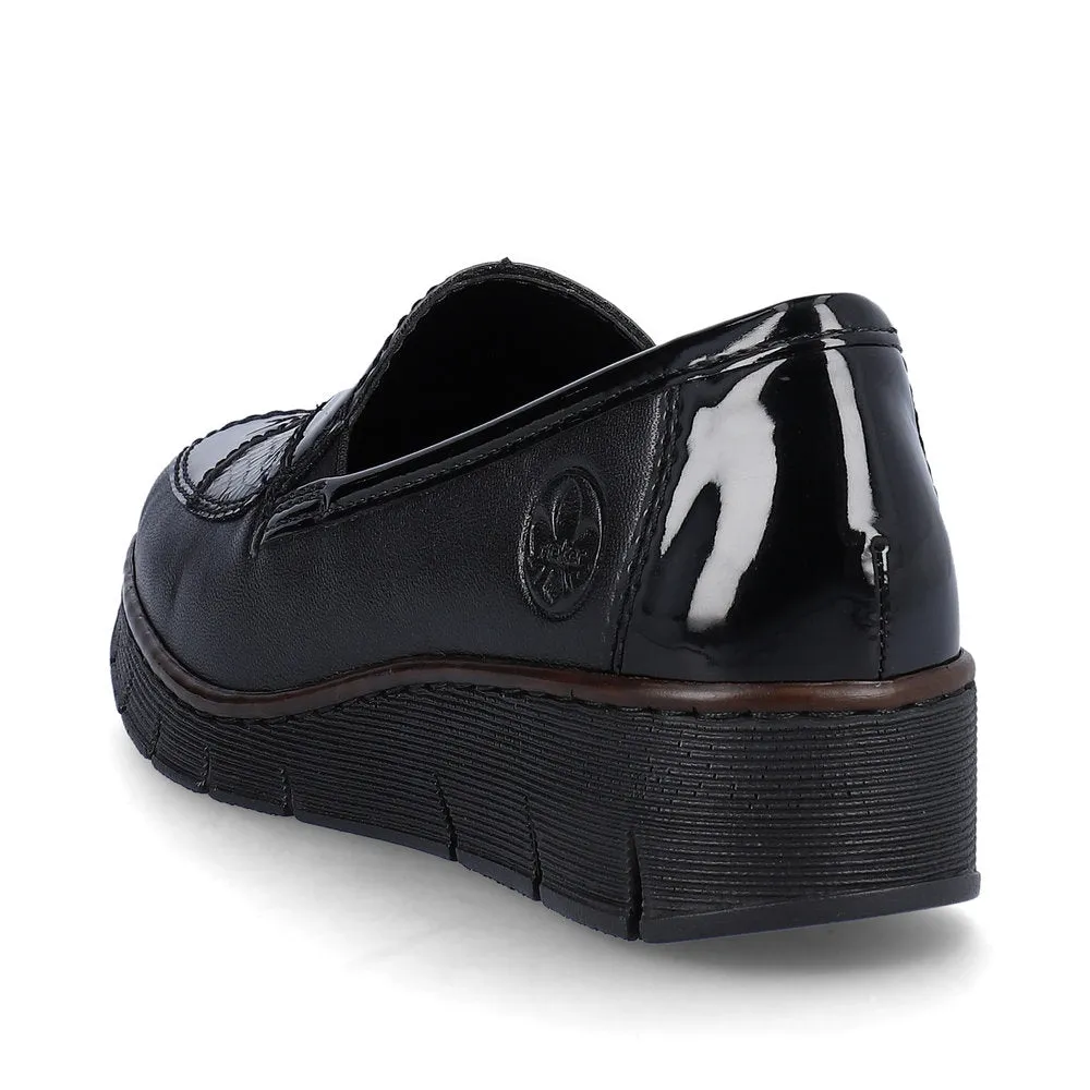 Rieker Ladies Patchwork Slip On Shoe
