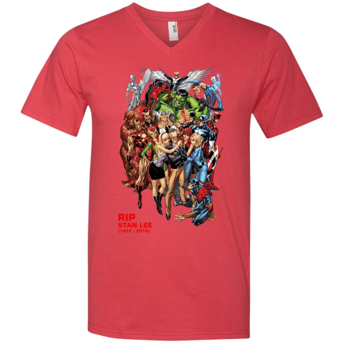 Rip Stan Lee Father Of Super Heroes Men V-Neck T-Shirt