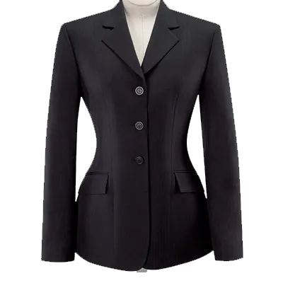 RJ Classics Black Herringbone Hampton Show Coat