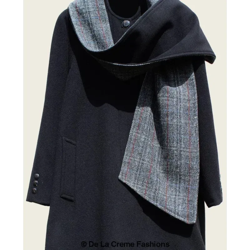 SCARPIA - Wool & Cashmere Overcoat With Scarf Detail
