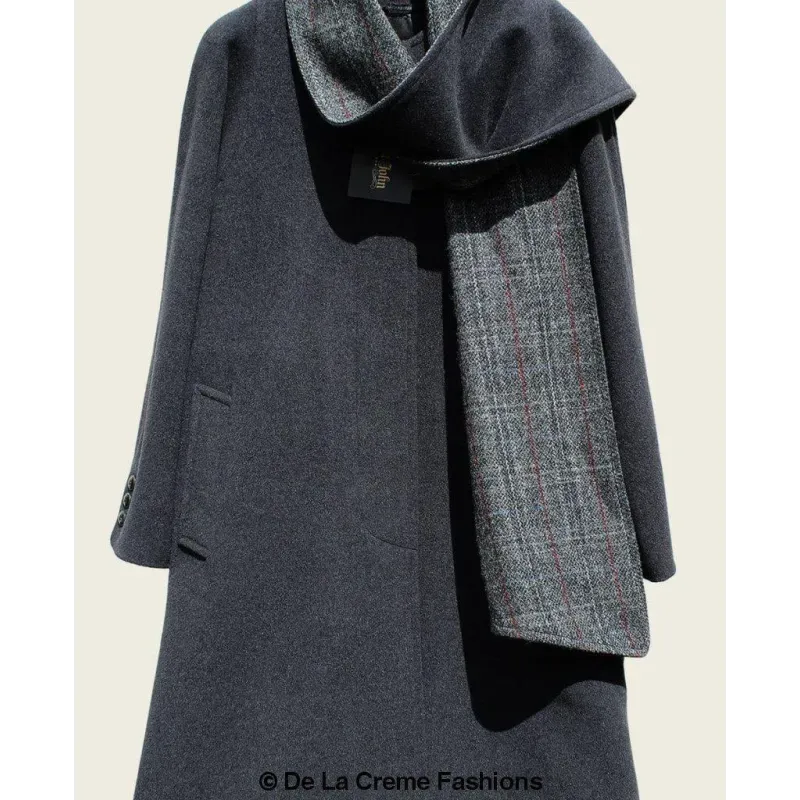 SCARPIA - Wool & Cashmere Overcoat With Scarf Detail