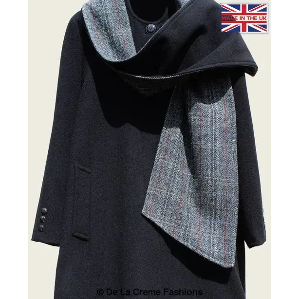SCARPIA - Wool & Cashmere Overcoat With Scarf Detail
