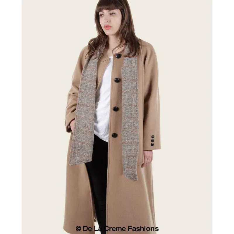 SCARPIA - Wool & Cashmere Overcoat With Scarf Detail