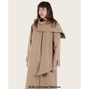 SCARPIA - Wool & Cashmere Overcoat With Scarf Detail