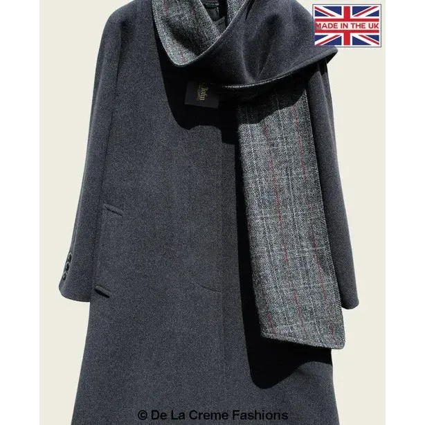 SCARPIA - Wool & Cashmere Overcoat With Scarf Detail