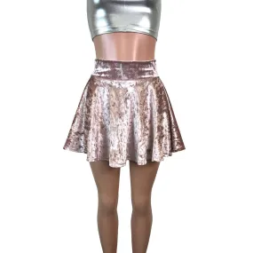 Skater Skirt - Dusty Pink Crushed Velvet