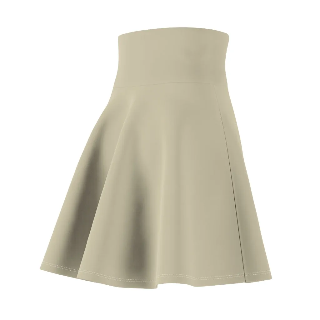 Solid Natural Skater Skirt
