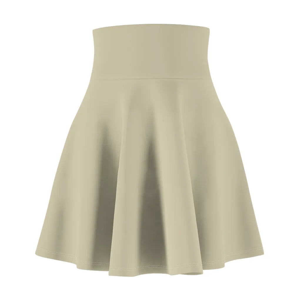 Solid Natural Skater Skirt