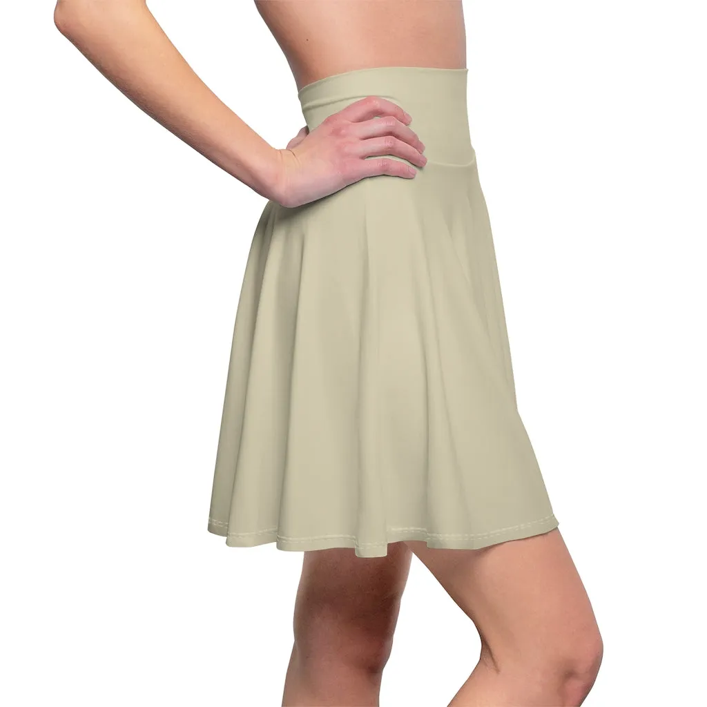 Solid Natural Skater Skirt