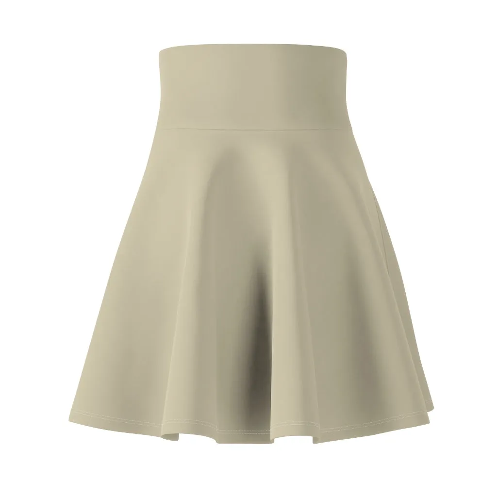 Solid Natural Skater Skirt