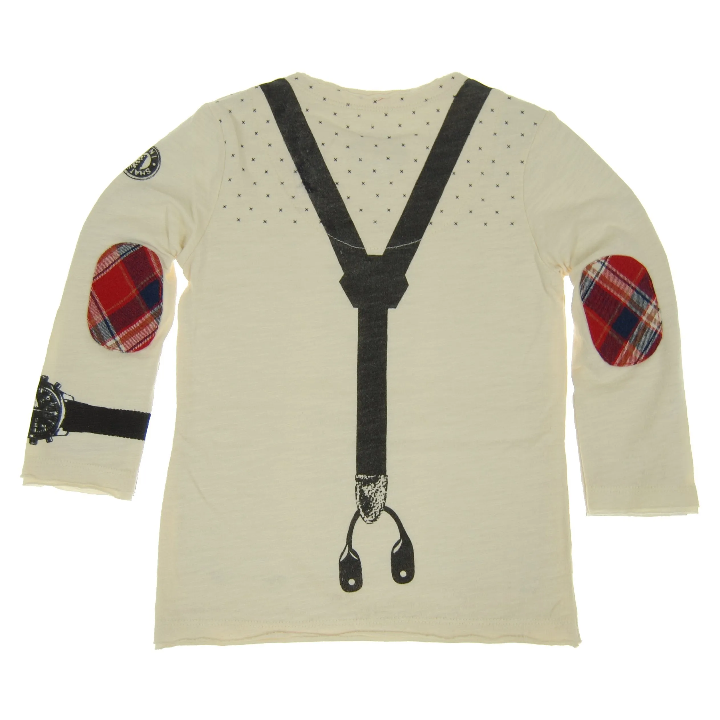 Suspender Bow Tie Baby Henley Shirt by: Mini Shatsu