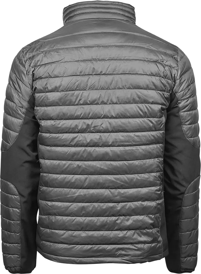 Tee Jays Men's Crossover Jacket | Showerproof Puffer | Softshell Panels | Black or Grey | S-4XL